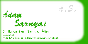 adam sarnyai business card